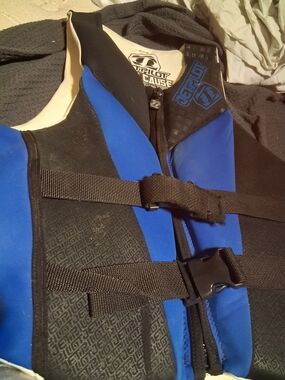 Men's XL Blue Black Neoprene Swim Flotation Aid Jet Pilot